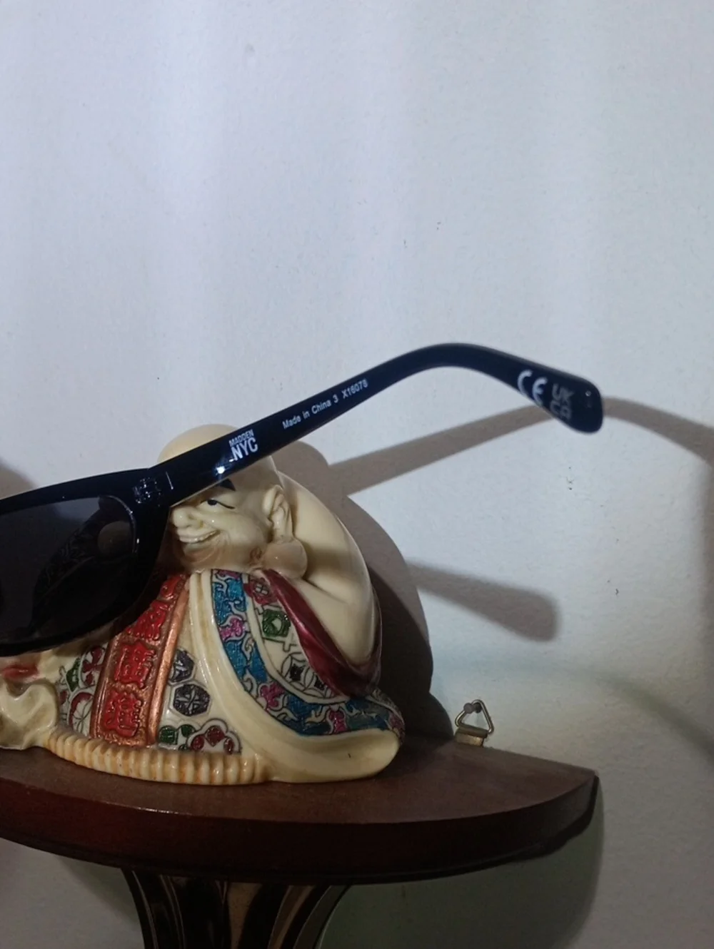 Steve Madden Rhinestone Trim Black Cat-Eye Sunglasses